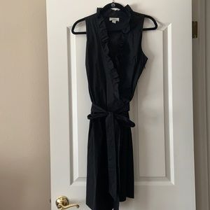 LOFT, size 12, black wrap dress